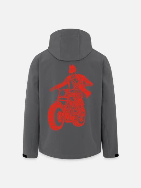 The Red Biker from Hell - Men’s Recycled Softshell Jacket by Stanley/Stella - black