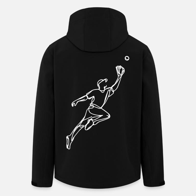 Baseball player drawing - Men’s Recycled Softshell Jacket by Stanley/Stella - black