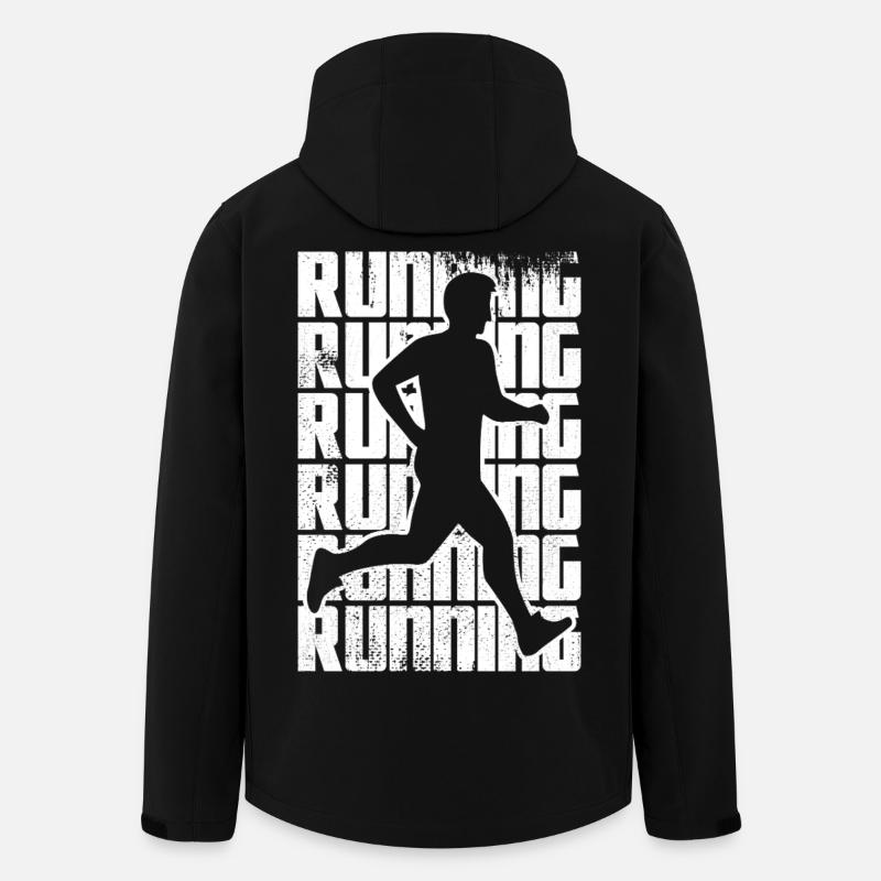 Courir pour le plaisir - Veste softshell homme en polyester recyclé Stanley/Stella - noir