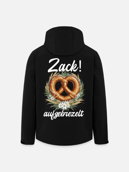 Traditional Pretzel Zack Dressed Up Dirndl - Men’s Recycled Softshell Jacket by Stanley/Stella - black