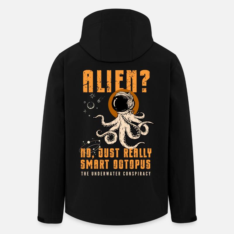 Alien? No, Just Smart Octopus - Men’s Recycled Softshell Jacket by Stanley/Stella - black