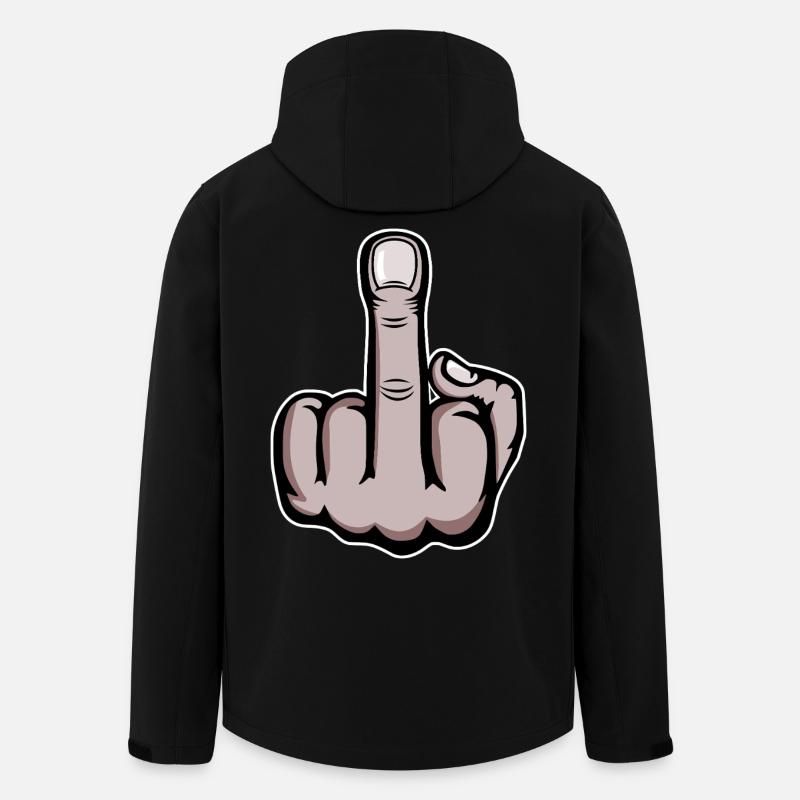 Mittelfinger Stinkefinger Design - Recycelte Männer Softshell-Jacke von Stanley/Stella - Schwarz