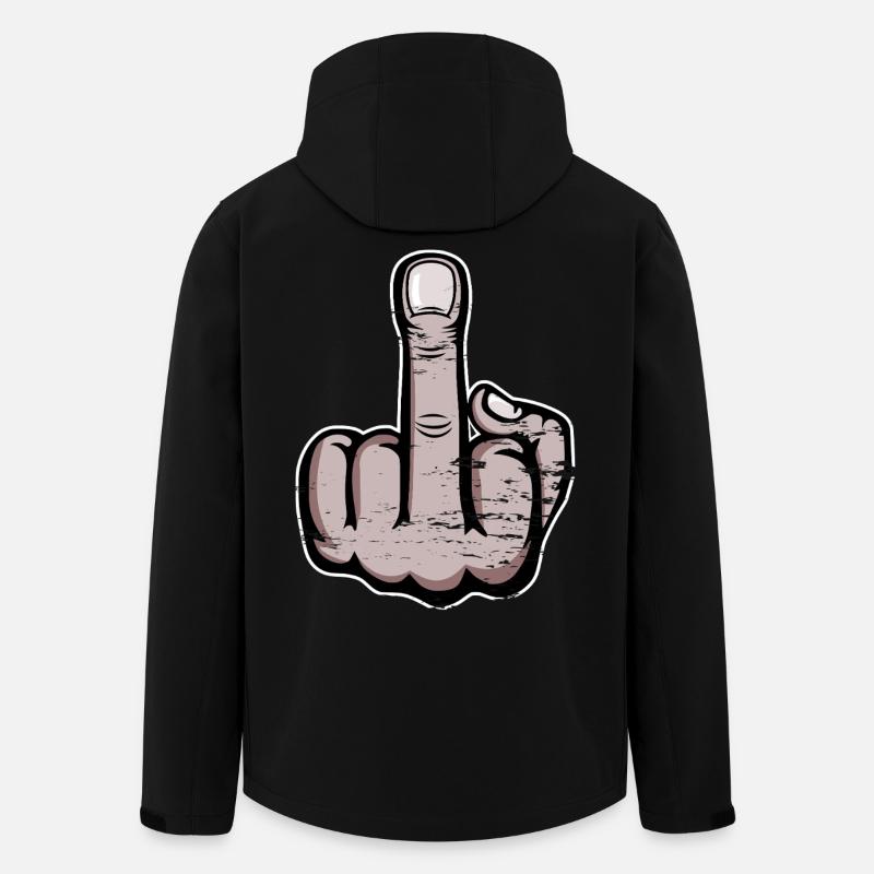 Mittelfinger Cartoon - Recycelte Männer Softshell-Jacke von Stanley/Stella - Schwarz