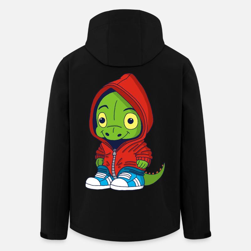 Kleiner städtischer Dinosaurier - Recycelte Männer Softshell-Jacke von Stanley/Stella - Schwarz