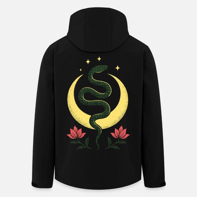 Serpent de Lune - Veste softshell homme en polyester recyclé Stanley/Stella - noir