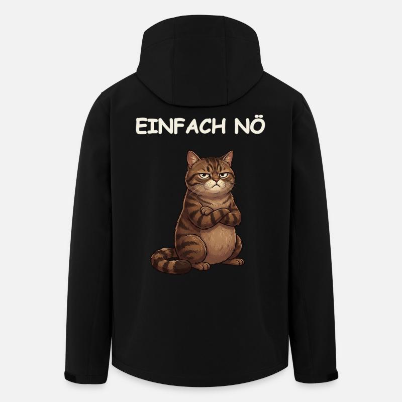 Katze Lustiger Spruch - Recycelte Männer Softshell-Jacke von Stanley/Stella - Schwarz