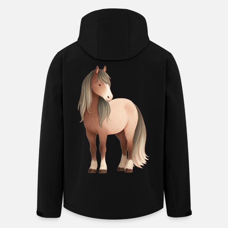 Pferd - Recycelte Männer Softshell-Jacke von Stanley/Stella - Schwarz