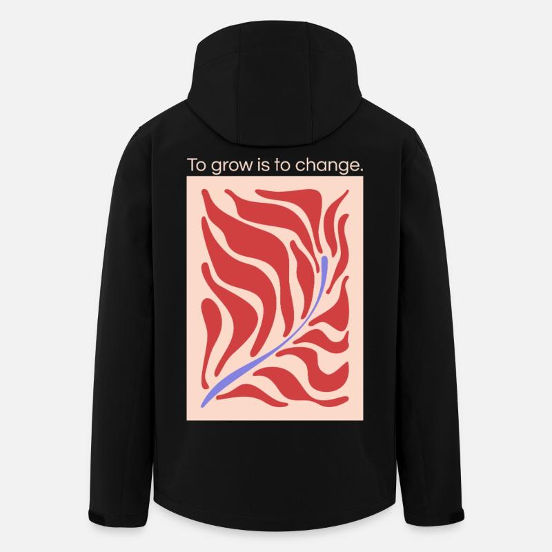 Wachstum durch Wandel – Blattform Muster - Recycelte Männer Softshell-Jacke von Stanley/Stella - Schwarz