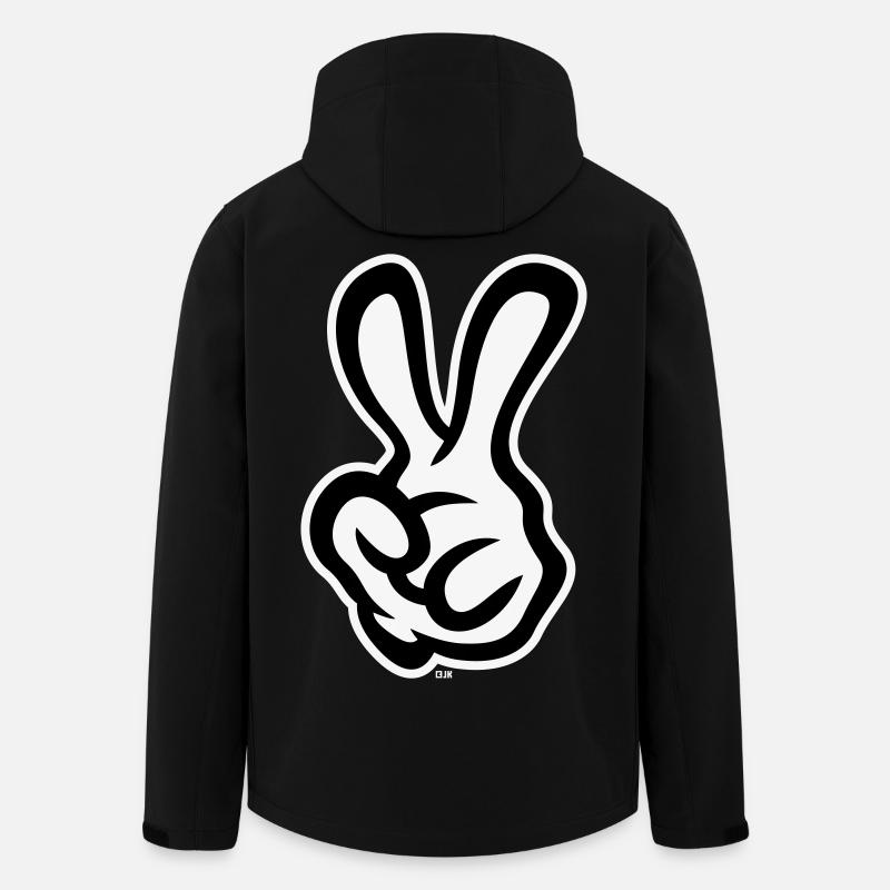 Segnali di Vittoria (Sinistra / NEG / 2C) - Giacca softshell uomo in poliestere riciclato di Stanley/Stella - nero