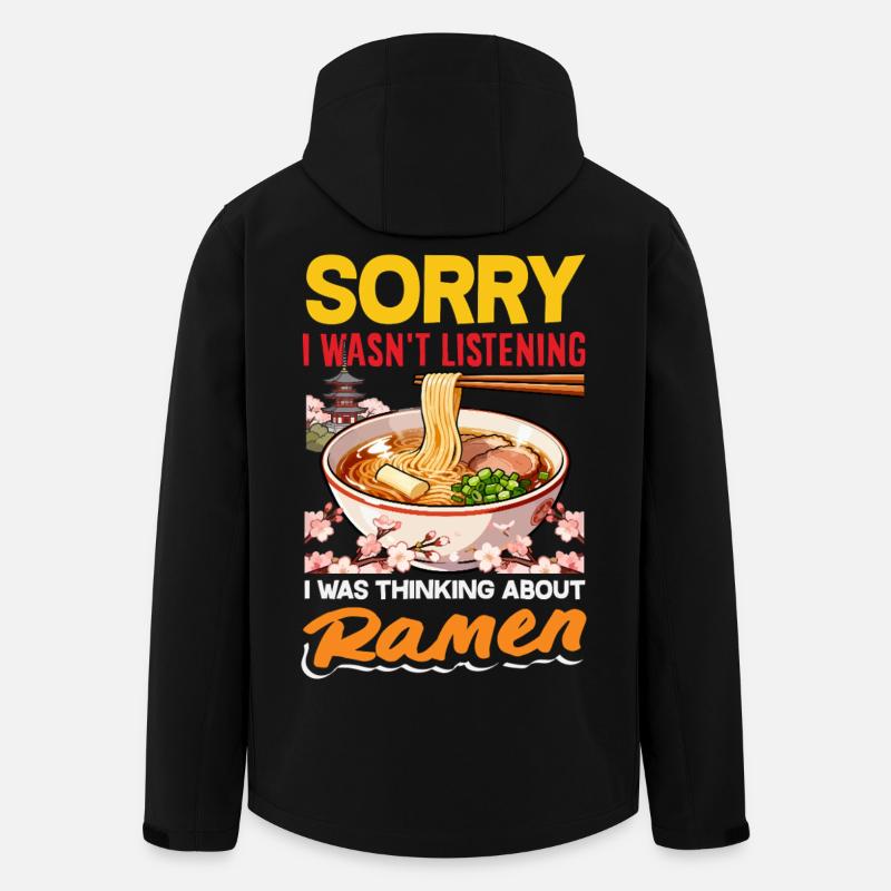 Think Ramen Noodle Fan Japanese - Men’s Recycled Softshell Jacket by Stanley/Stella - black