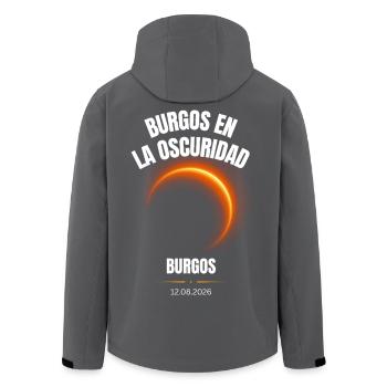 Burgos en la Oscuridad Totale Sonnenfinsternis 202 - Recycelte Männer Softshell-Jacke von Stanley/Stella - Schwarz - Hinten - AI Model Male 185 light (185cm)