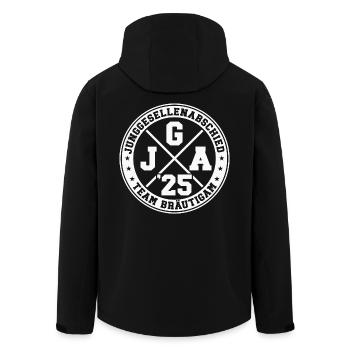 Junggesellenabschied 2025 Team Bräutigam - Recycelte Männer Softshell-Jacke von Stanley/Stella - Schwarz - Hinten - AI Model Male 185 light (185cm)