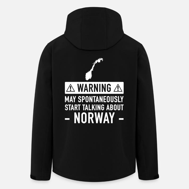 Idée Cadeau drôle Norvège - Veste softshell homme en polyester recyclé Stanley/Stella - noir