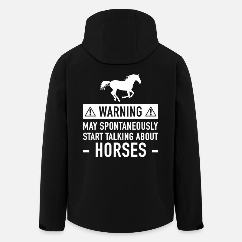 Lustiges Pferd Geschenk-Idee - Recycelte Männer Softshell-Jacke von Stanley/Stella - Schwarz