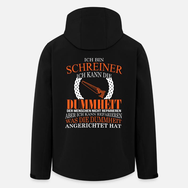Je suis Schreiner - Veste softshell homme en polyester recyclé Stanley/Stella - noir