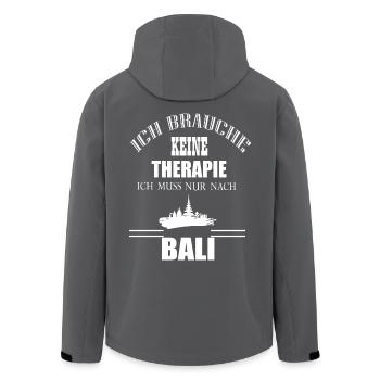 Ich brauche keine Therapie-ich muss nur nach Bali - Recycelte Männer Softshell-Jacke von Stanley/Stella - Schwarz - Hinten - AI Model Male 185 light (185cm)