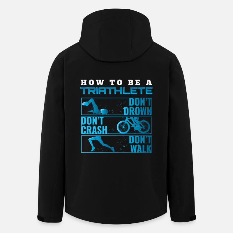 Triathlon cadeau T-shirt Evolution hommes - Veste softshell homme en polyester recyclé Stanley/Stella - noir