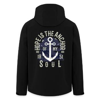 L'espoir est l'ancre de ma vie d'espoir citation Anchor - Veste softshell homme en polyester recyclé Stanley/Stella - noir - Dos - AI Model Male 185 light (185cm)