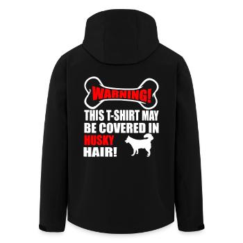 This T shirt May Be Covered In Husky Hair - Men’s Recycled Softshell Jacket by Stanley/Stella - black - Back - AI Model Male 185 light (185cm)