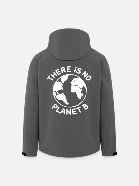 There is no planet B - Veste softshell homme en polyester recyclé Stanley/Stella - noir