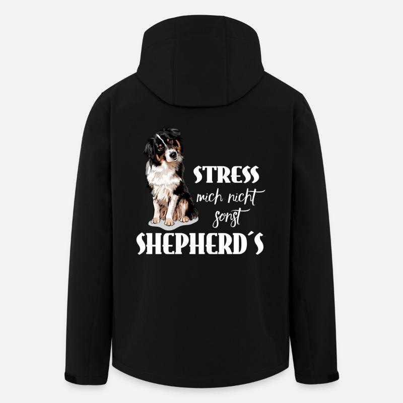 AUSTRALIAN SHEPHERD - Stress mich nicht - Recycelte Männer Softshell-Jacke von Stanley/Stella - Schwarz