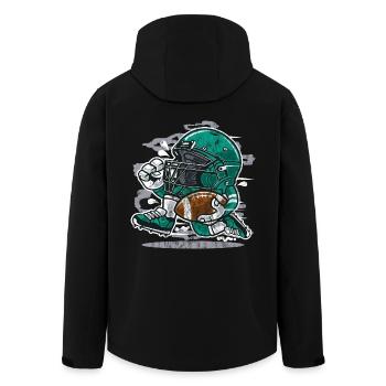 FOOTBALL JOUEUR - American Football Comic Cadeau - Veste softshell homme en polyester recyclé Stanley/Stella - noir - Dos - AI Model Male 185 light (185cm)