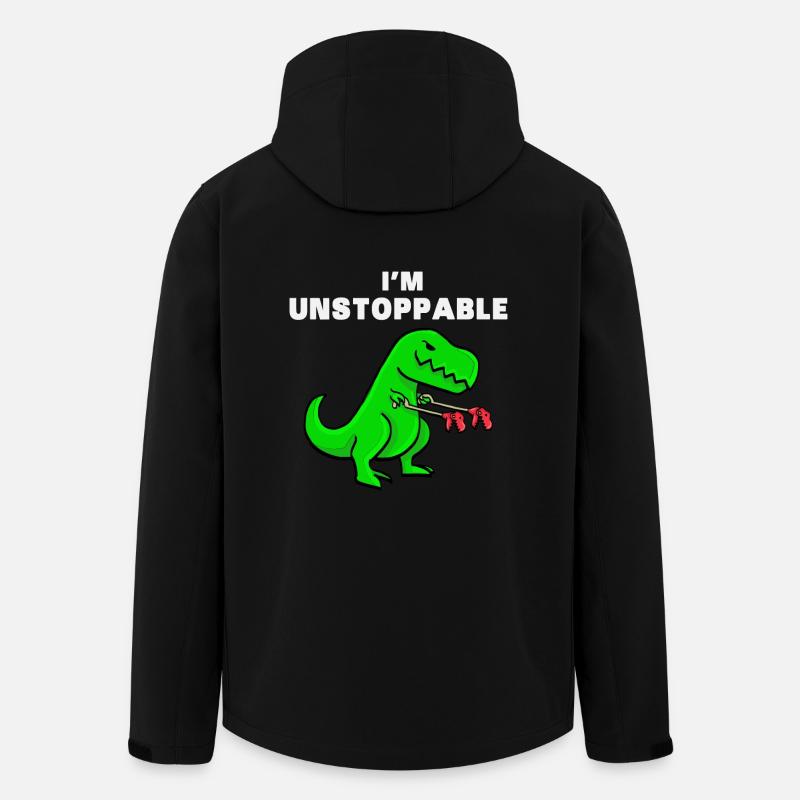 I AM UNSTOPPABLE Dinosaurier T-Rex Tyrannosaurus - Recycelte Männer Softshell-Jacke von Stanley/Stella - Schwarz