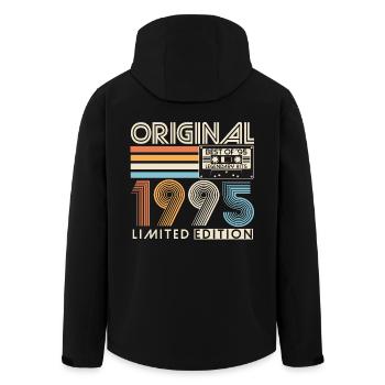 1995 Vintage Vintage Rétro Cadeau d’anniversaire - Veste softshell homme en polyester recyclé Stanley/Stella - noir - Dos - AI Model Male 185 light (185cm)