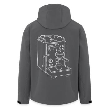 Espresso machine Barista - Men’s Recycled Softshell Jacket by Stanley/Stella - black - Back - AI Model Male 185 light (185cm)