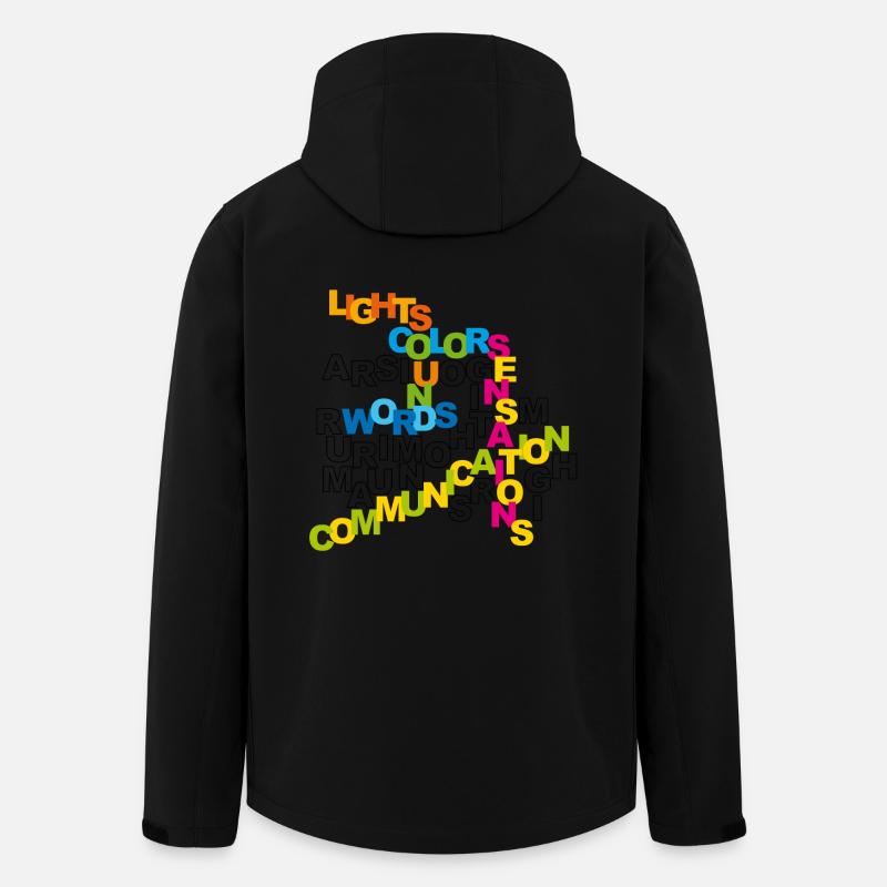 communication - Men’s Recycled Softshell Jacket by Stanley/Stella - black