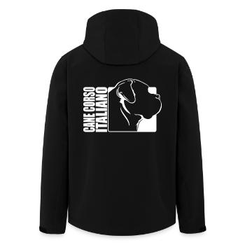 Cane Corso Italiano Profile Dogs Dog Wilsigns - Men’s Recycled Softshell Jacket by Stanley/Stella - black - Back - AI Model Male 185 light (185cm)