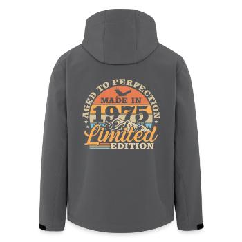 1975 Vintage Vintage Cadeau d’anniversaire Rétro - Veste softshell homme en polyester recyclé Stanley/Stella - noir - Dos - AI Model Male 185 light (185cm)