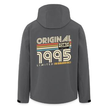 Original 1995 Vintage Born Cadeau d’anniversaire - Veste softshell homme en polyester recyclé Stanley/Stella - noir - Dos - AI Model Male 185 light (185cm)