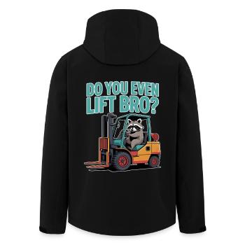 Gabelstapler Hebst du überhaupt Bro - Recycelte Männer Softshell-Jacke von Stanley/Stella - Schwarz - Hinten - AI Model Male 185 light (185cm)
