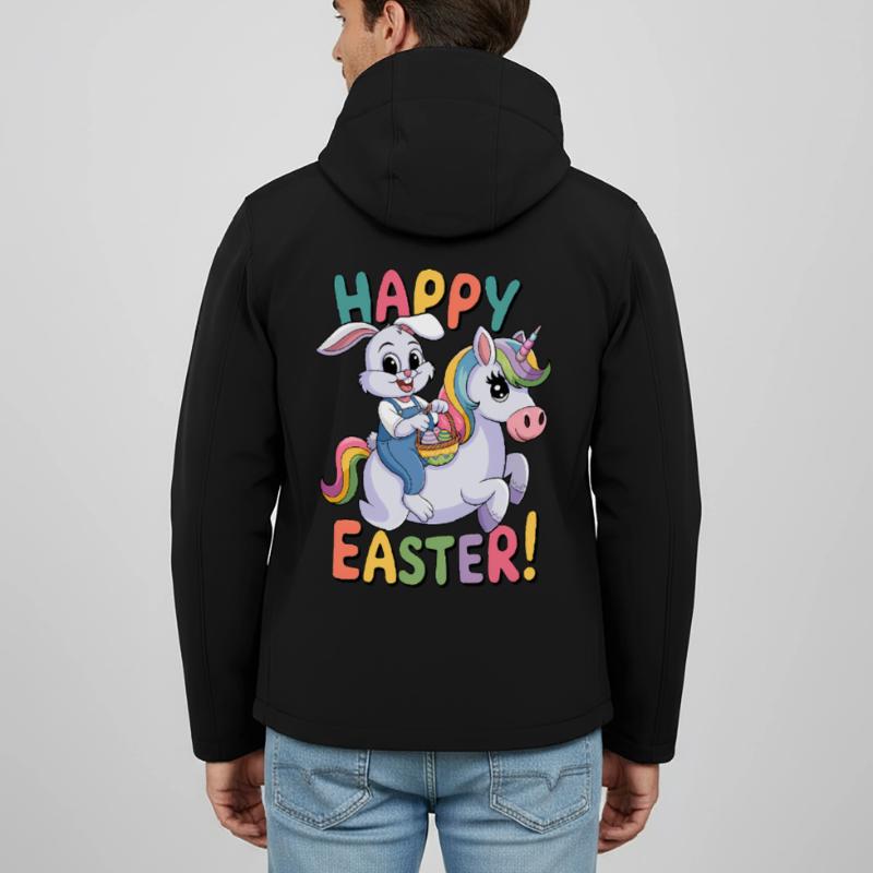 Easter Unicorn Easter Bunny Happy Easter Easter Men’s Recycled Softshell Jacket by Stanley/Stella