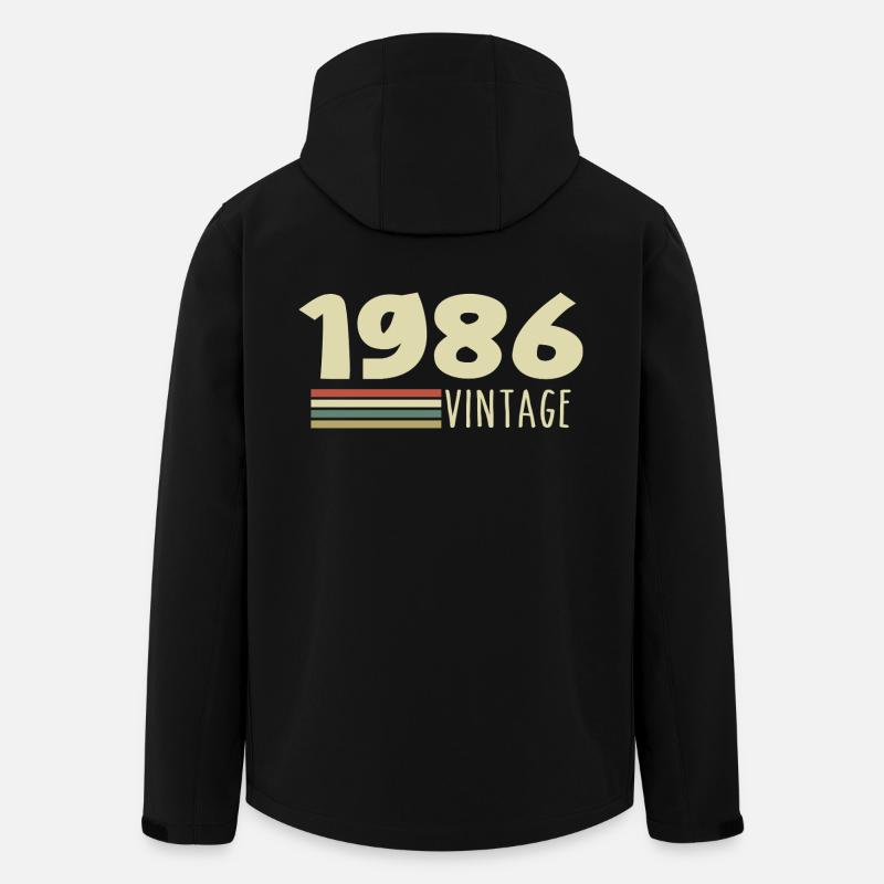 1986-Jubiläum-1986-retro-1986 - Recycelte Männer Softshell-Jacke von Stanley/Stella - Schwarz