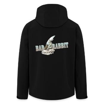 shirt motif bunny knife Bad Rabbit new - Men’s Recycled Softshell Jacket by Stanley/Stella - black - Back - AI Model Male 185 light (185cm)