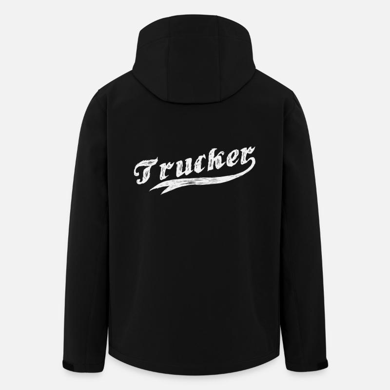 Trucker - Recycelte Männer Softshell-Jacke von Stanley/Stella - Schwarz