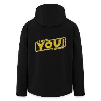 i love you i know - movie quote gift - Men’s Recycled Softshell Jacket by Stanley/Stella - black - Back - AI Model Male 185 light (185cm)