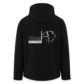 TEAM Schnauzer Hunde Hund Wilsigns - Recycelte Männer Softshell-Jacke von Stanley/Stella - Schwarz - Hinten - AI Model Male 185 light (185cm)