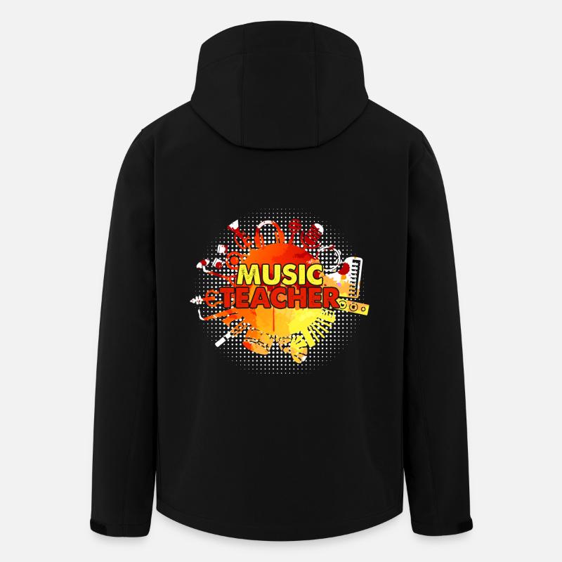 Funny Music Teacher - Men’s Recycled Softshell Jacket by Stanley/Stella - black