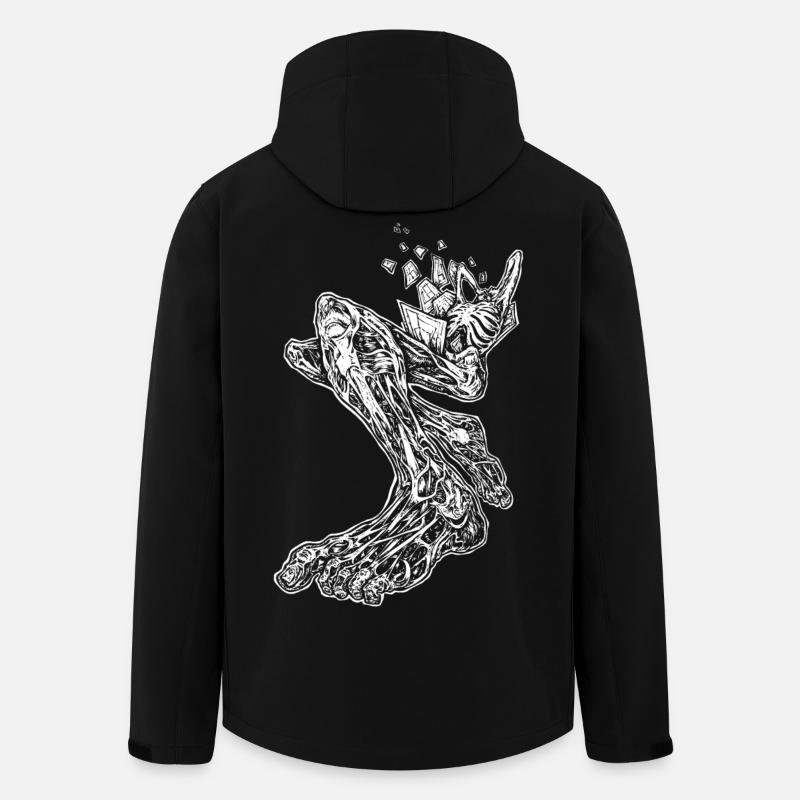 "Burst" (white) - Men’s Recycled Softshell Jacket by Stanley/Stella - black