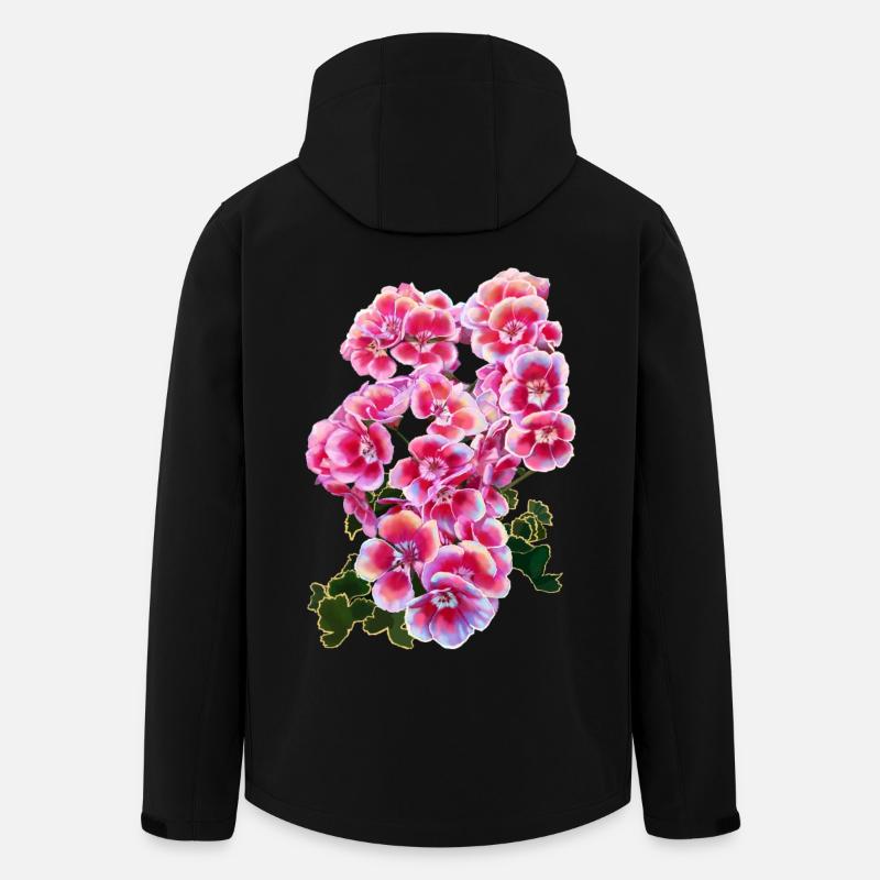 fleur - Veste softshell homme en polyester recyclé Stanley/Stella - noir