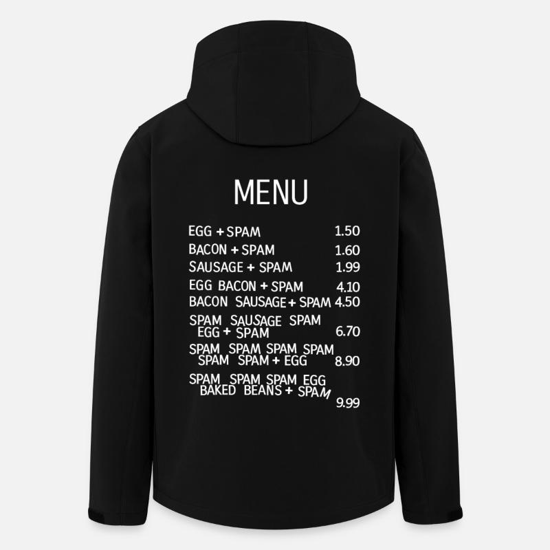 Menu Alimentaire Particulièrement Saugrenu - Veste softshell homme en polyester recyclé Stanley/Stella - noir