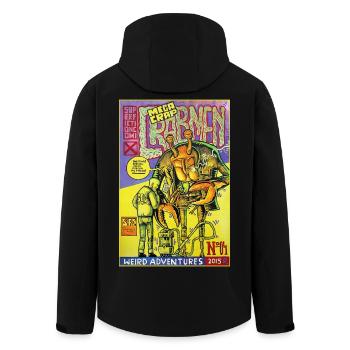CRABMEN Super Fiction Comix n° 04 - Veste softshell homme en polyester recyclé Stanley/Stella - noir - Dos - AI Model Male 185 light (185cm)