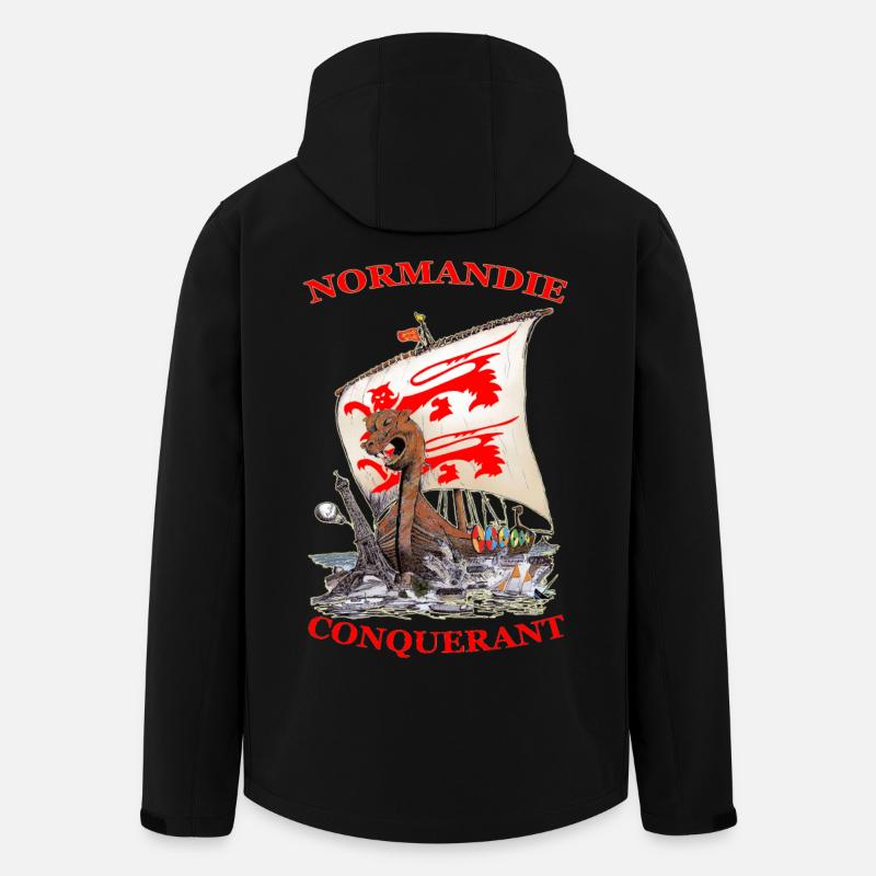 NORMANDIE CONQUERANT kreiert Louis RUNEMBERG © Adagp - Recycelte Männer Softshell-Jacke von Stanley/Stella - Schwarz