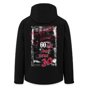 fuck you 60 is the new 30 - Men’s Recycled Softshell Jacket by Stanley/Stella - black - Back - AI Model Male 185 light (185cm)