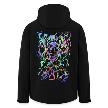 Art - Veste softshell homme en polyester recyclé Stanley/Stella - noir - Dos - AI Model Male 185 light (185cm)