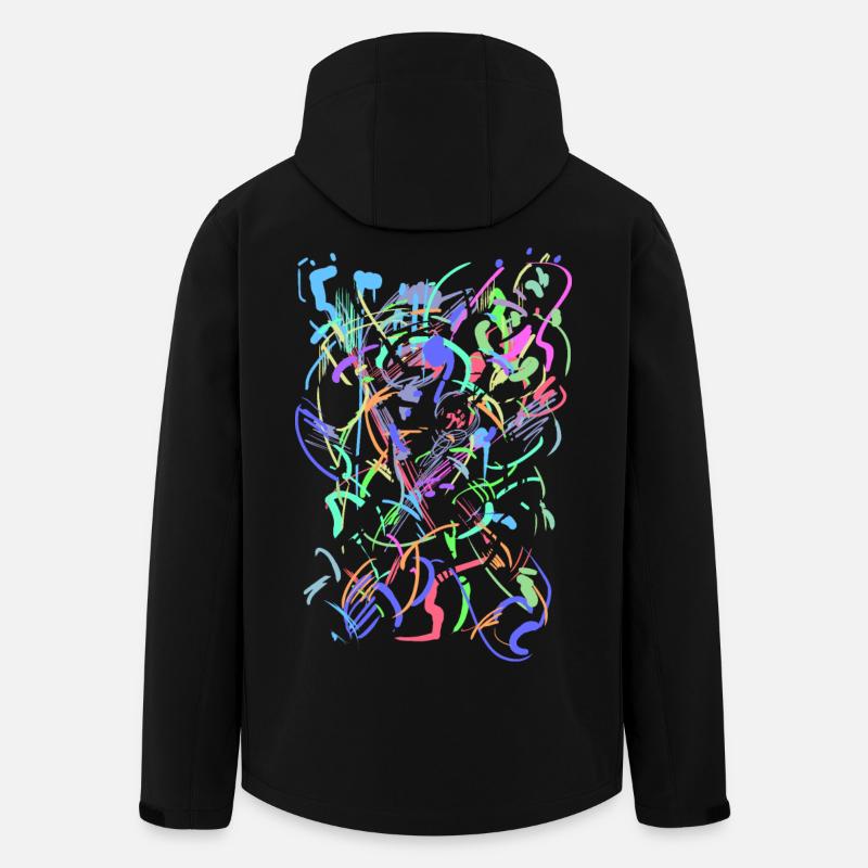 Kunst - Recycelte Männer Softshell-Jacke von Stanley/Stella - Schwarz