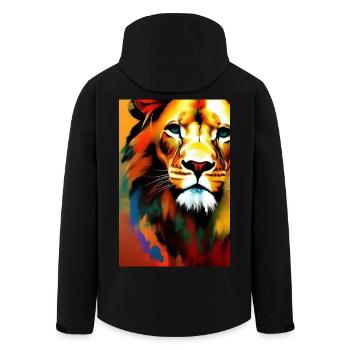 Löwen King - Men’s Recycled Softshell Jacket by Stanley/Stella - black - Back - AI Model Male 185 light (185cm)